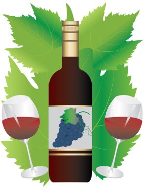 kırmızı şarap ve cam.