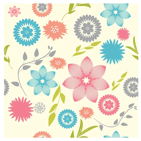 Patrón floral sin costura abstracto Ilustraciones de stock libres de derechos