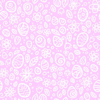 pembe ve beyaz Paskalya yumurta seamless modeli