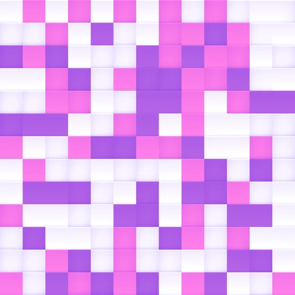 Wit, roze en paars vector gekwadrateerde mozaïek — Stockvector