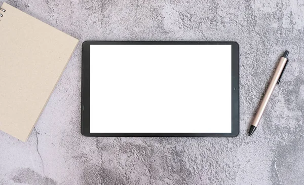 business concept. tablet with space for text on screen