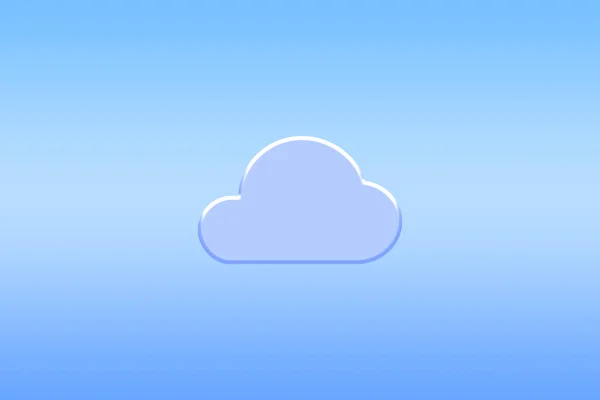 Blue Cloud Icon Isolated Blue Background Your Web Mobile App — Foto de Stock