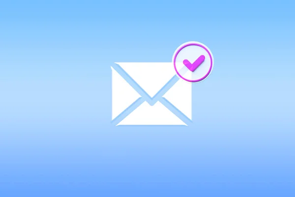 Email Icon Blue Background — Stok fotoğraf