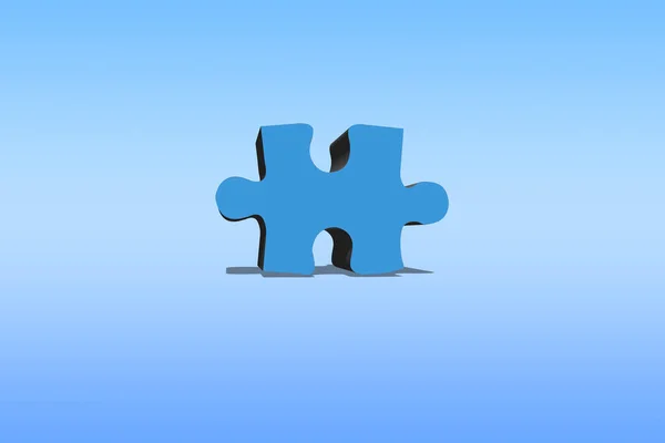 Puzzle Icon Blue Background — Stockfoto