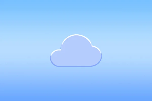 Cloud Icon Blue Background — Stock Photo, Image