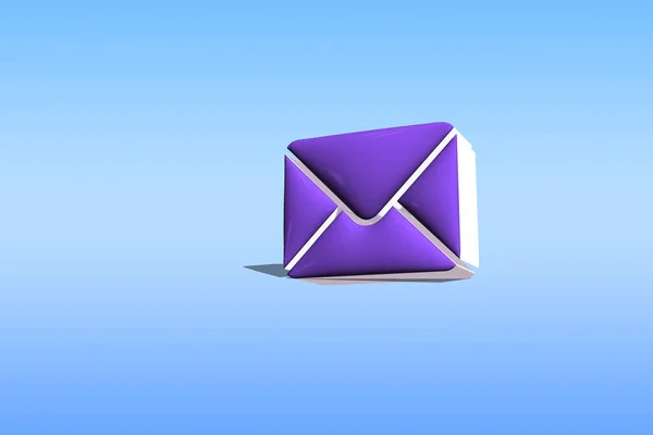 Email Icon Blue Background — Stock Photo, Image
