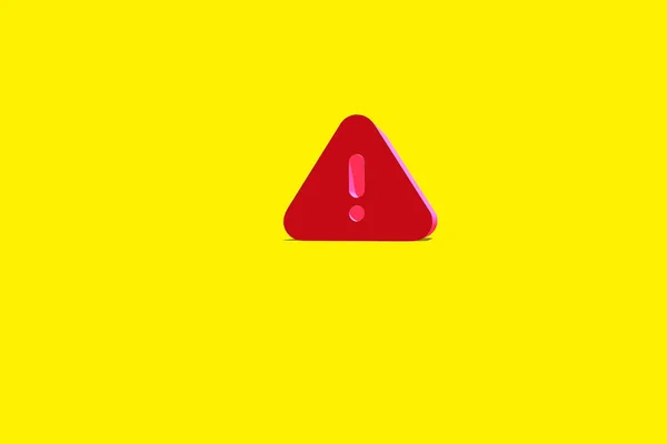 warning icon over yellow background