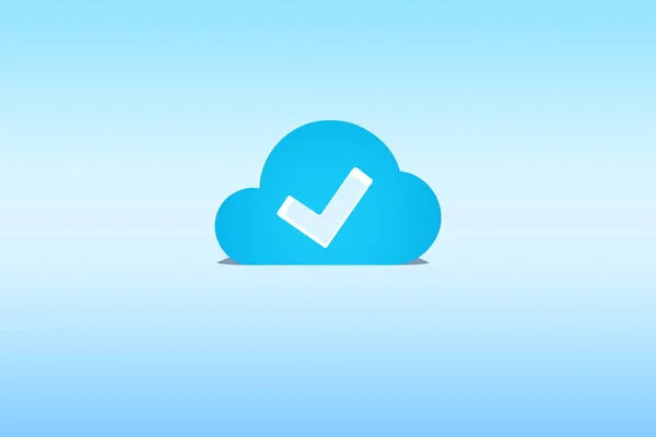 Cloud Online Icon Blue Background — Fotografia de Stock