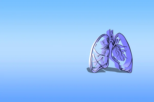 Lungs Icon Close — Zdjęcie stockowe