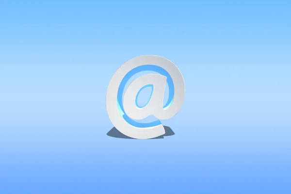 Email Symbol Icon Mail Sign Isolated Blue Background — 스톡 사진