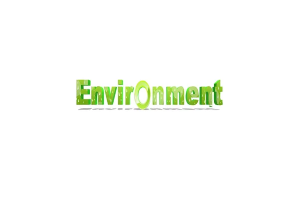 Green Alphabet Letters Environment White Background — 图库照片