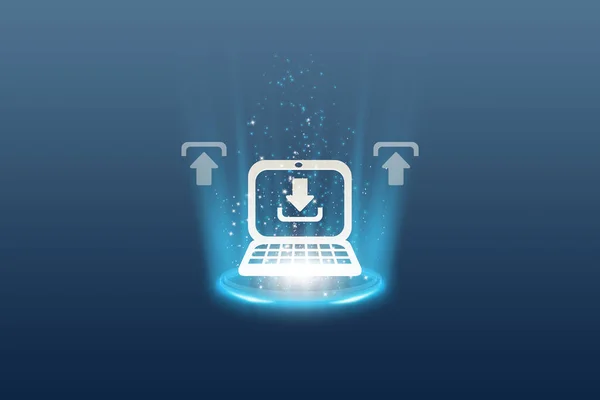 Cloud Computing Technology Concept Icon Design — Stock Photo, Image