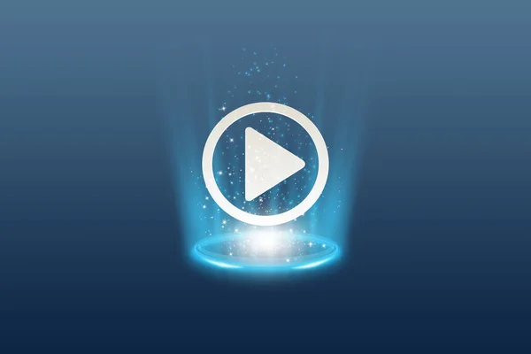 video player icon with blue background