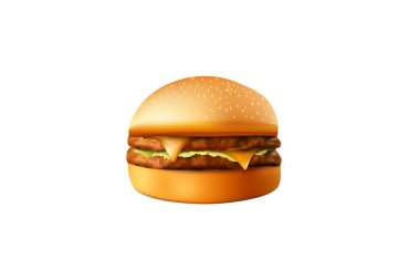 Hamburger ikonu. Et ve sebzeli hamburger.