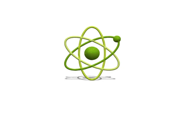 Atom Symbol Auf Weißem Hintergrund — Stockfoto