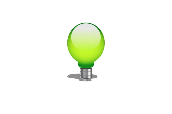 Green Energy Lamp Light Bulb — 스톡 사진