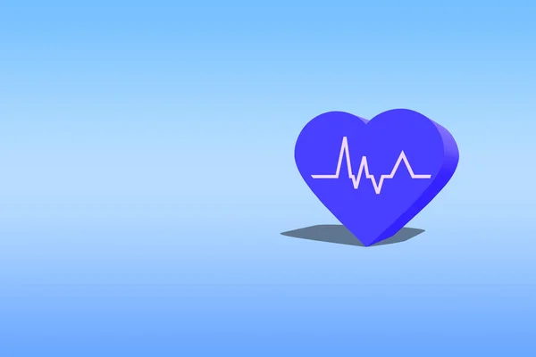 Heart Beat Icon Health Care Medical Theme Colorful Design — Stock Photo, Image