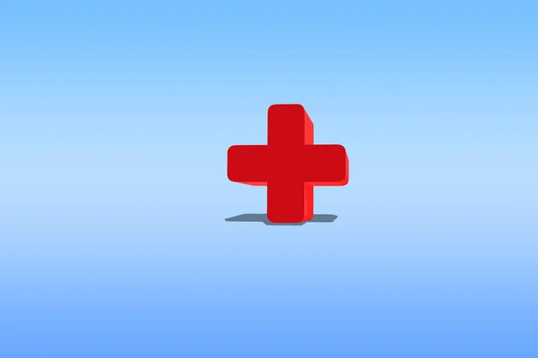 red cross icon with shadow, medical concept