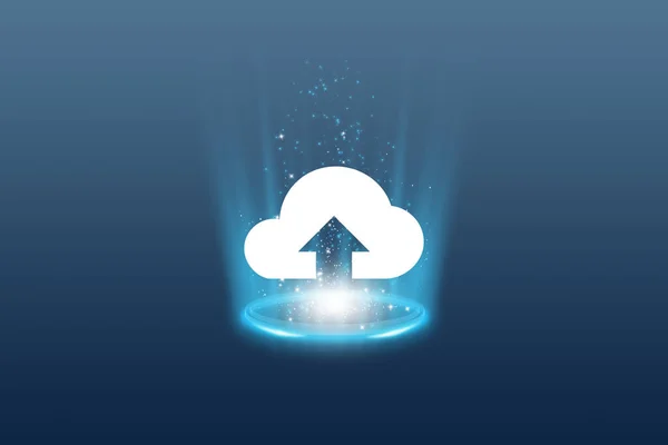 Conceito Computação Nuvem Com Design Ícone — Fotografia de Stock