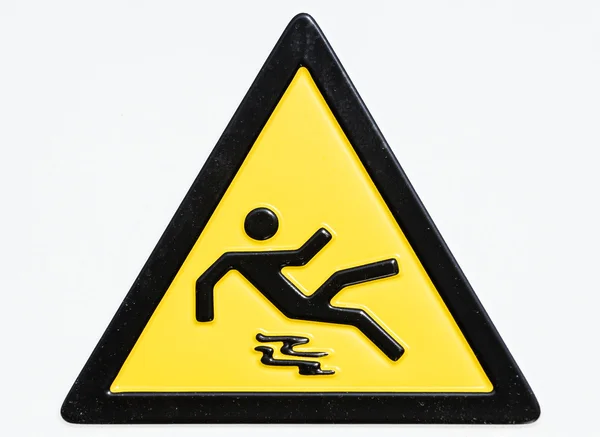 Cuidado piso molhado sinal — Fotografia de Stock