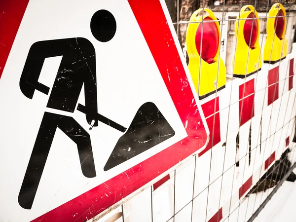 Men at work sign — Stock Photo, Image