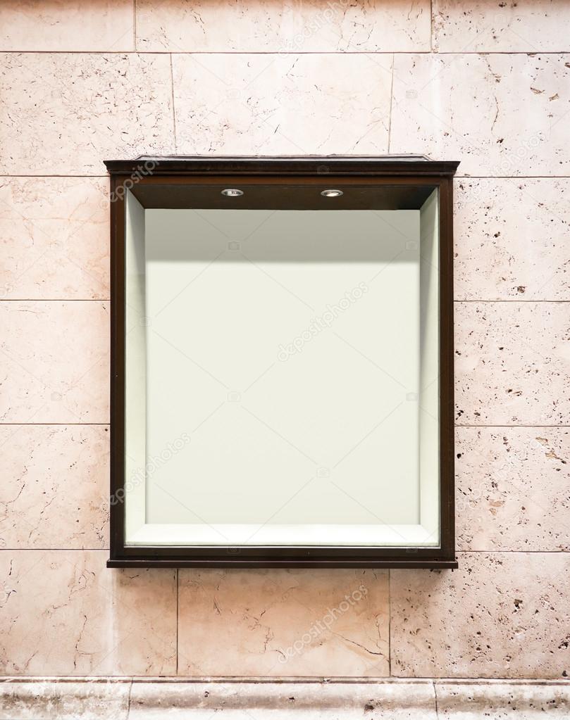 blank window display