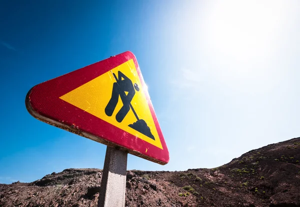 Men at work sign — Stock Photo, Image