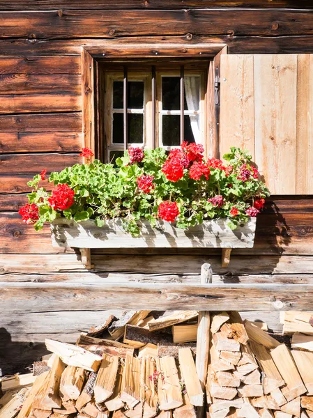 Baita di legno — Foto Stock