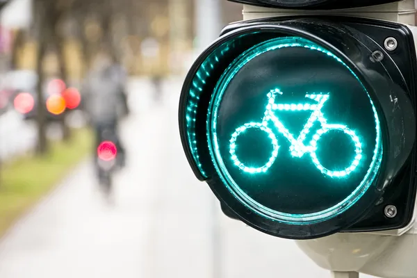 Світлофор для велосипедів — стокове фото