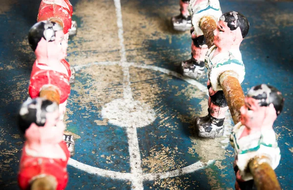 Old table soccer game — Stock Photo, Image