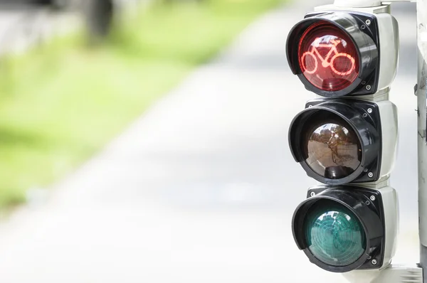 Bisikletler için trafik ışığı — Stok fotoğraf