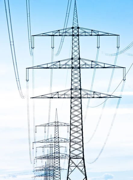 Electricity pylons — Stock Photo, Image