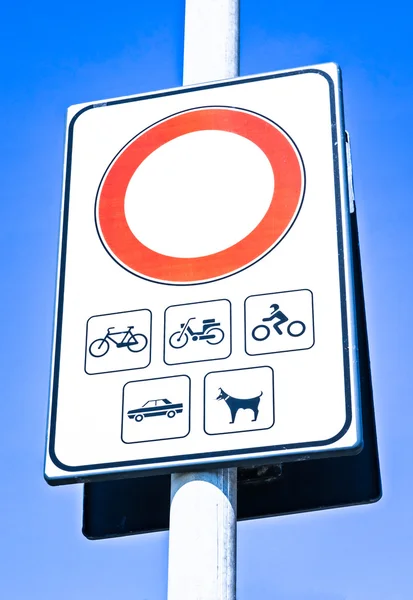 Gesloten verkeersbord — Stockfoto