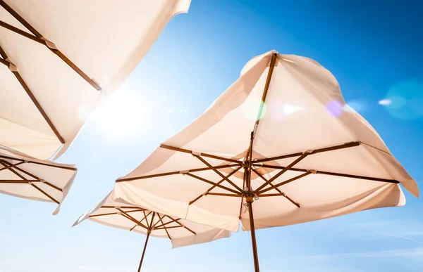 White sunshades — Stock Photo, Image