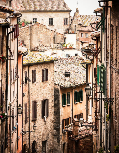 Beautiful old facades at the tuscany - italy