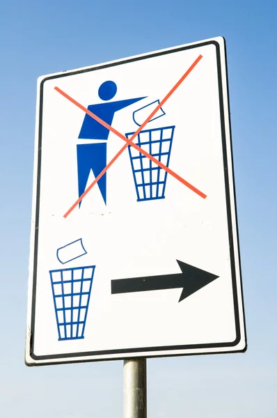 No garbage sign — Stock Photo, Image