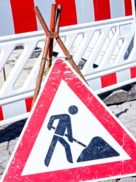 Men at work sign — Stock Photo, Image