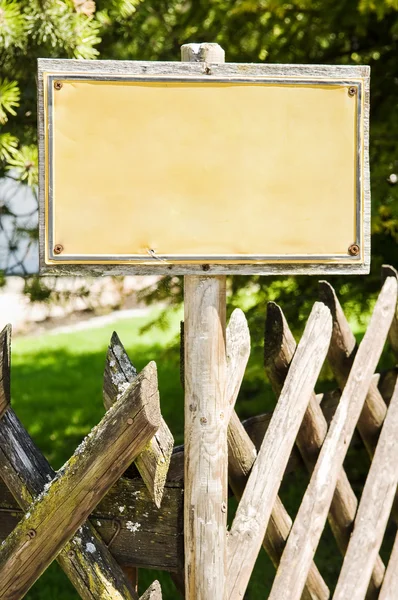 Signo en blanco — Foto de Stock