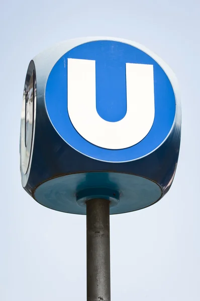 Underground station sign — Stock Photo, Image