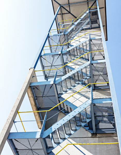 Modern lookout tower - low angle view