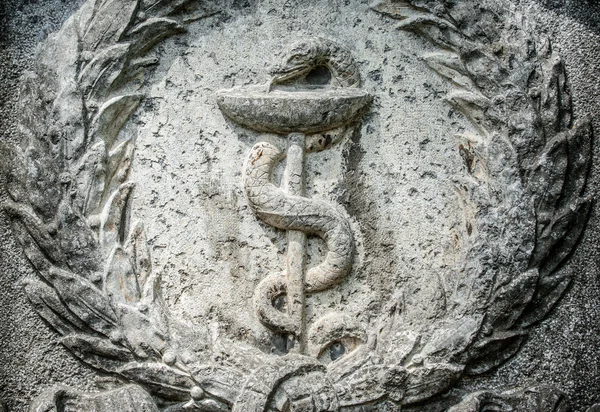 Aesculapian staff - Caduceus — Stock Photo, Image