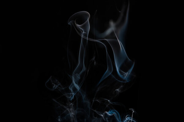 Colored smoke on a black and white background