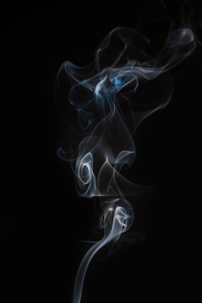 Colored smoke on a black and white background