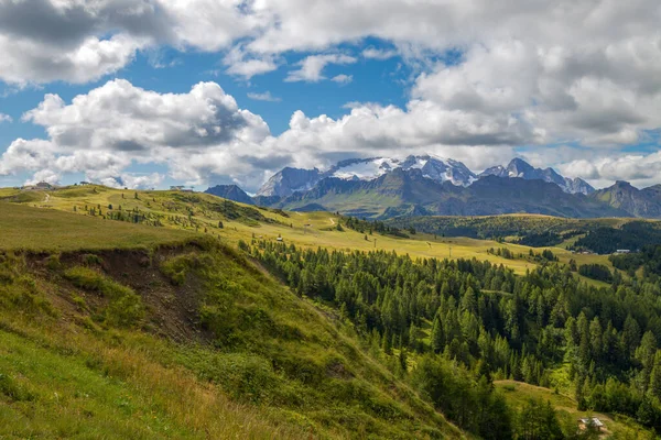 View Marmolada Mountain Background Queen Dolomites Alps Italy — ストック写真