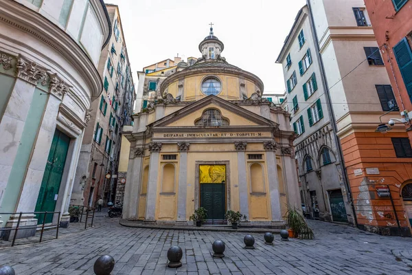 Genoa Italy February 2022 View San Giorgio George Church Historic — Foto Stock