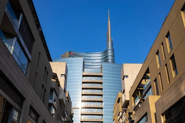 Milan Italy March 2022 View Unicredit Tower Building Center Milan — Stockfoto