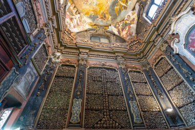 MILAN, ITALY, MARCH 5, 2022 - Inner of San Bernardino alle Ossa Sanctuary in Milan, Italy.