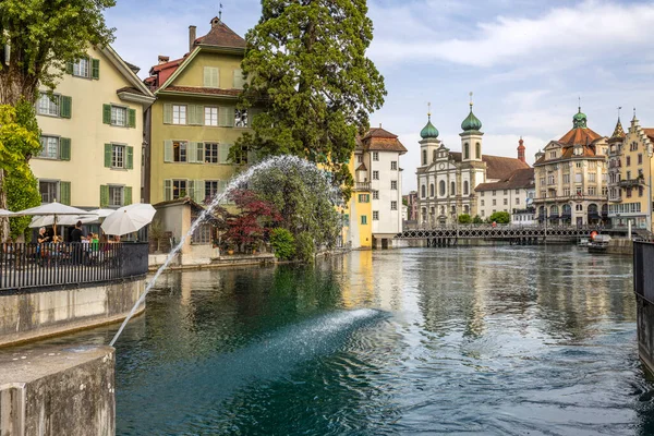 Lucerne Schweiz Juni 2022 Blick Auf Die Jesuitenkirche Franz Xaver — Stockfoto