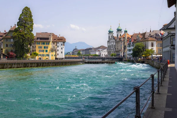 Lucerne Schweiz Juni 2022 Blick Auf Die Jesuitenkirche Franz Xaver — Stockfoto