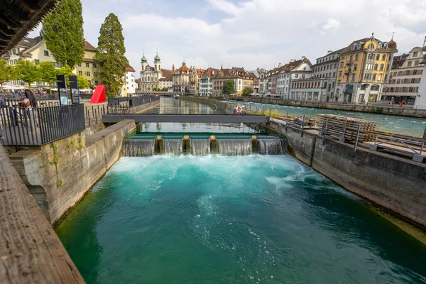 Lucerne Schweiz Juni 2022 Blick Auf Die Jesuitenkirche Franz Xaver — Stockfoto